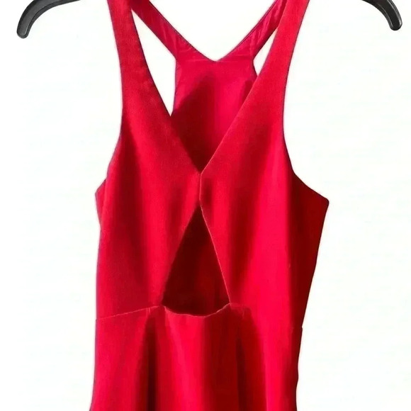 LIKELY Gown, Formal, Wedding, Prom, Woman's Red Halter Dress Size 4/2/0 - Picture 4 of 11